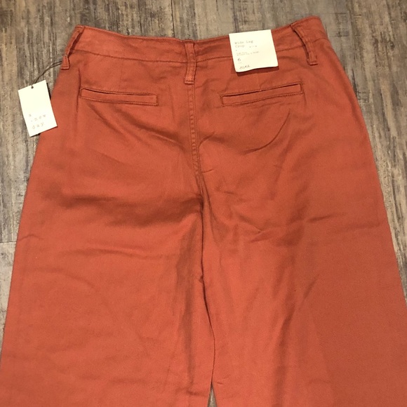 NWT A New Day Coral High Rise Wide Leg Crop Pants - Picture 8 of 11